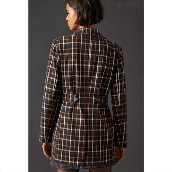 Maeve Anthropologie Oversized Plaid Equestrian Blazer - Picture 10 of 10